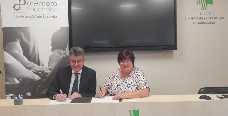 La Fundación Mémora y el Colegio de Enfermeras y Enfermeros de Tarragona firman un acuerdo para potenciar el acompañamiento emocional